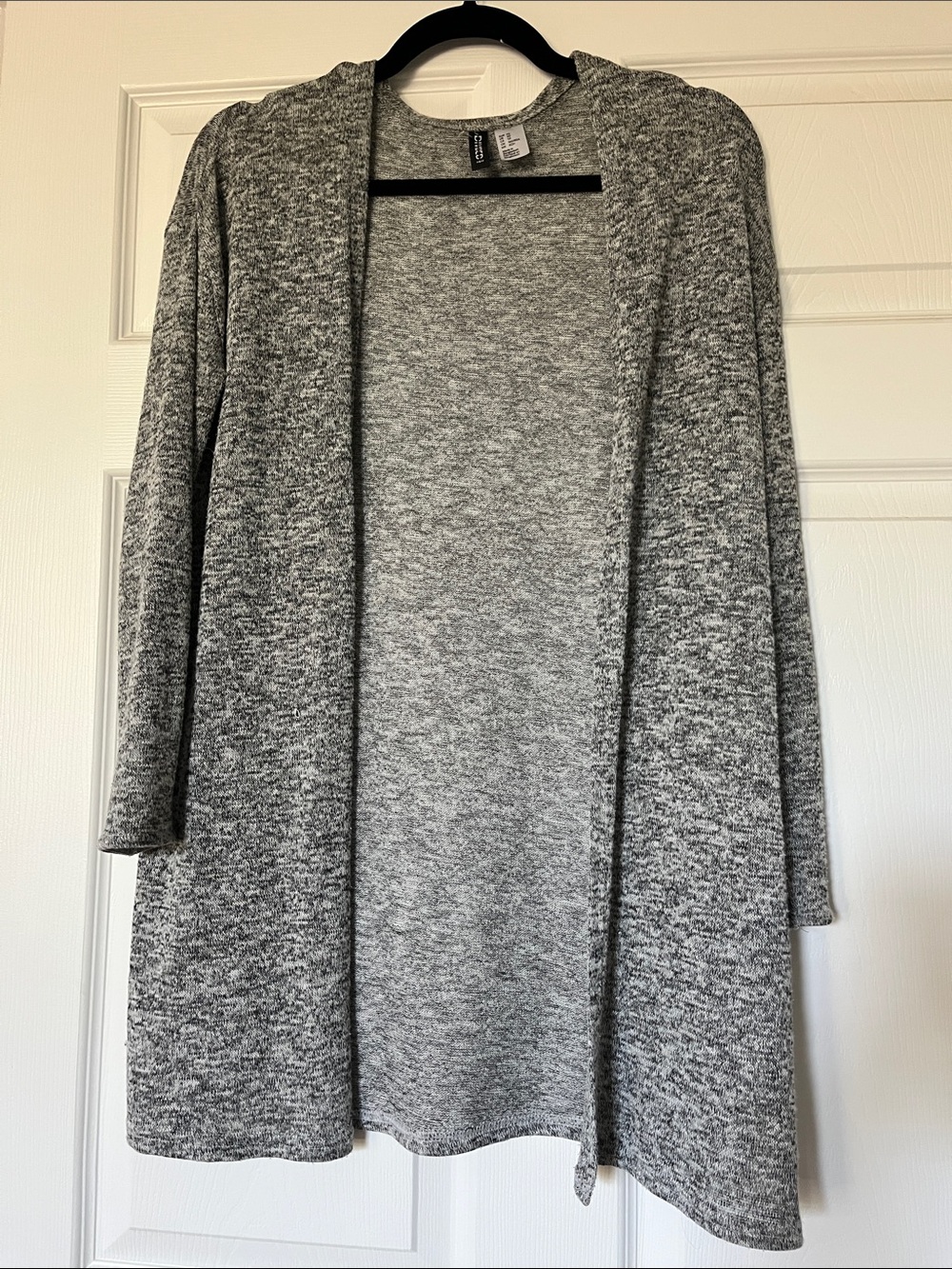 H&M Heather Gray Open-Front Long Sleeve Cardigan